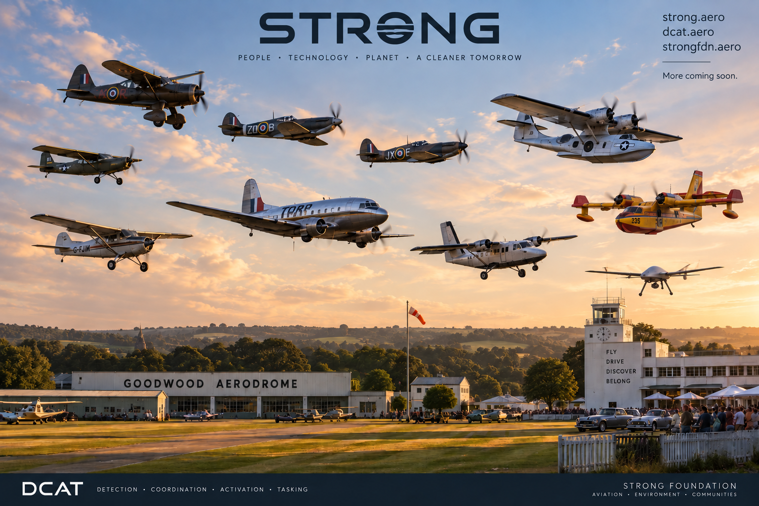 Strong Foundation aviation scene over Goodwood Aerodrome